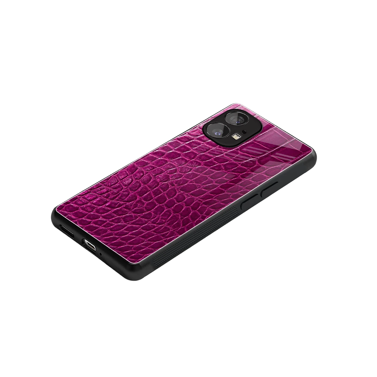 Croco Pink stylish phone case for nothing phone 1 | glossy glass and slim fit