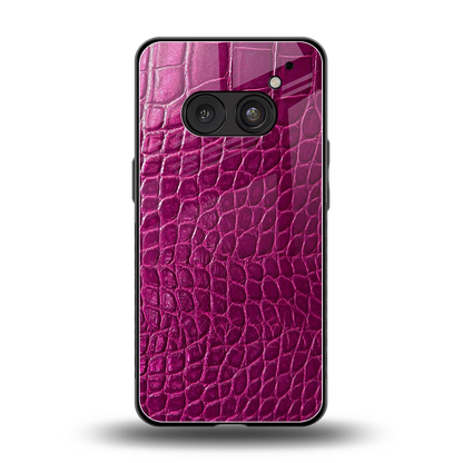 Croco Pink back phone cover | glass case for nothing phone 2a