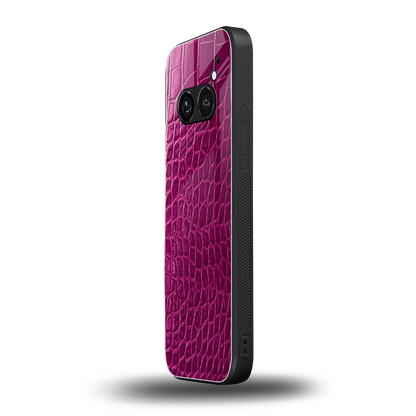 Croco Pink nothing phone 2a mobile cover | shockproof glass phone case