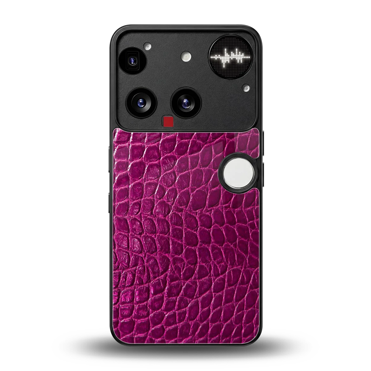 Croco Pink back phone cover | glass case for nothing phone 3