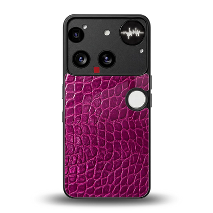 Croco Pink back phone cover | glass case for nothing phone 3