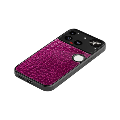 Croco Pink stylish phone case for nothing phone 3 | glossy glass and slim fit