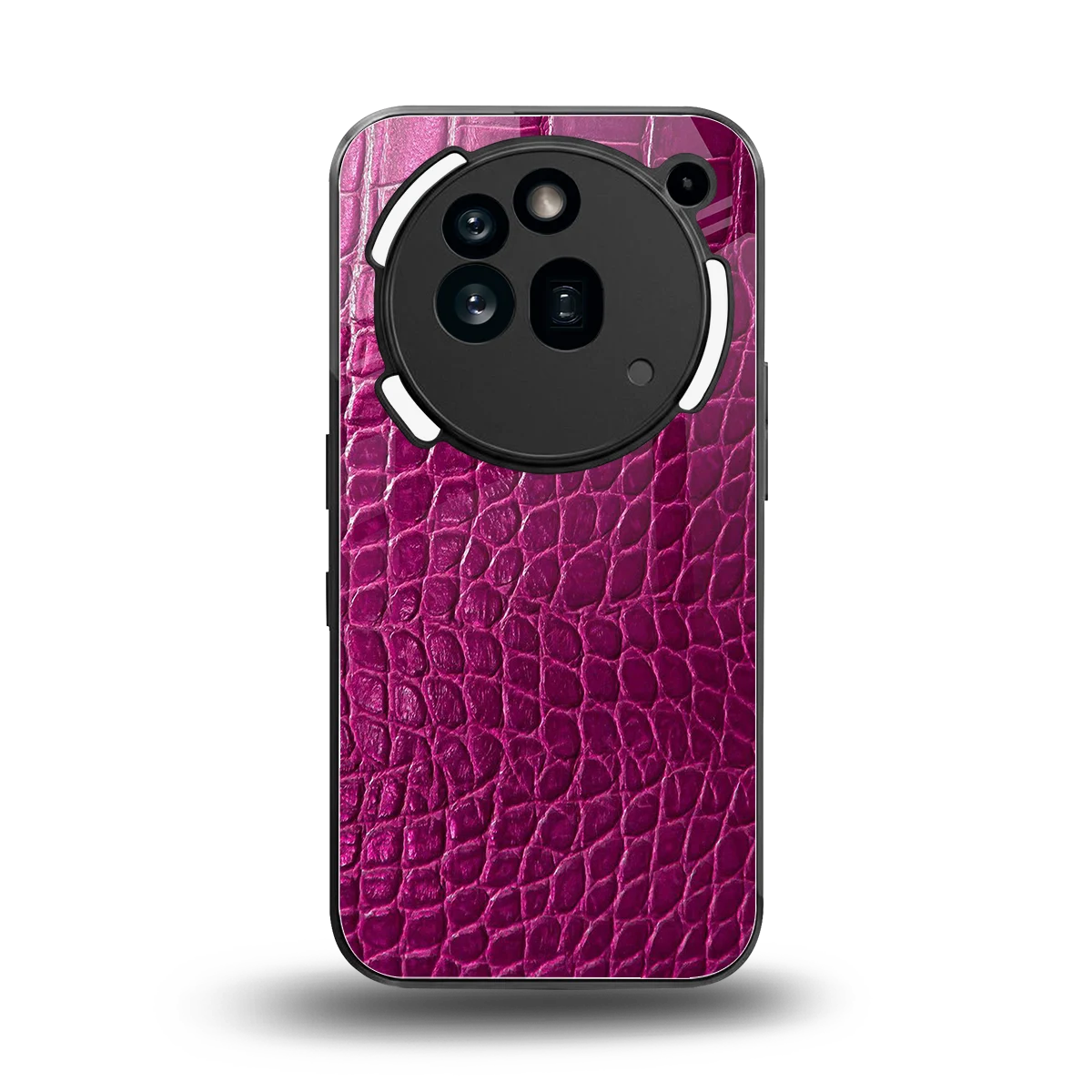 Croco Pink back phone cover | glass case for nothing phone 3a pro