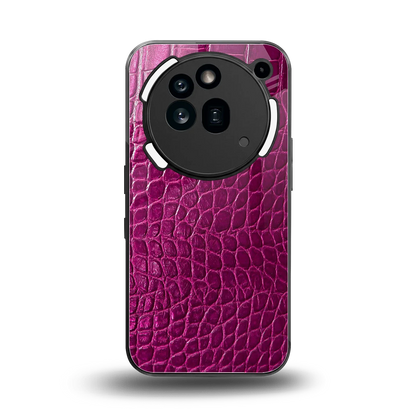 Croco Pink back phone cover | glass case for nothing phone 3a pro