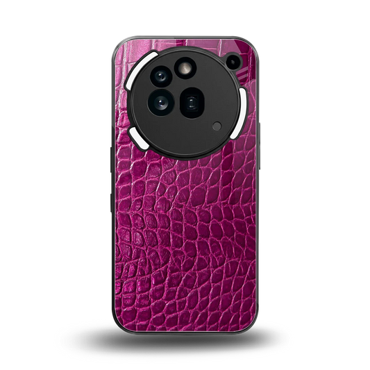 Croco Pink back phone cover | glass case for nothing phone 3a pro