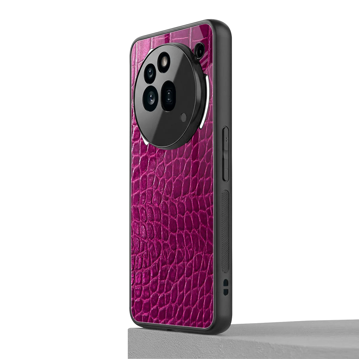 Croco Pink nothing phone 3a pro mobile cover | shockproof glass phone case