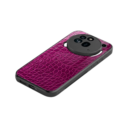 Croco Pink stylish phone case for nothing phone 3a pro | glossy glass and slim fit