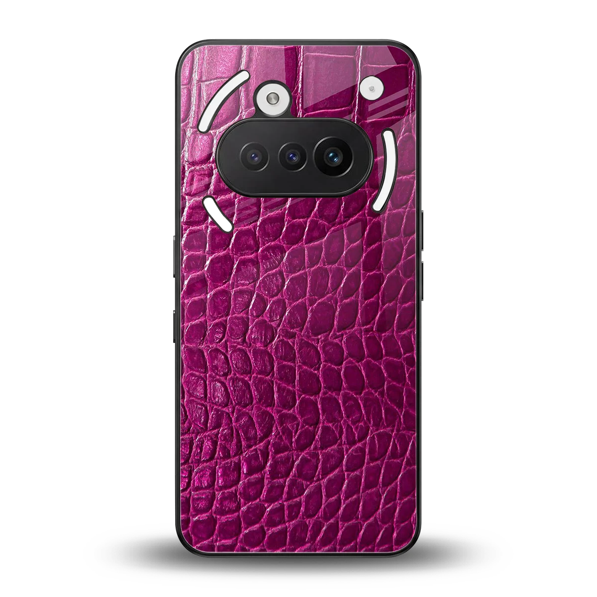 Croco Pink back phone cover | glass case for nothing phone 3a
