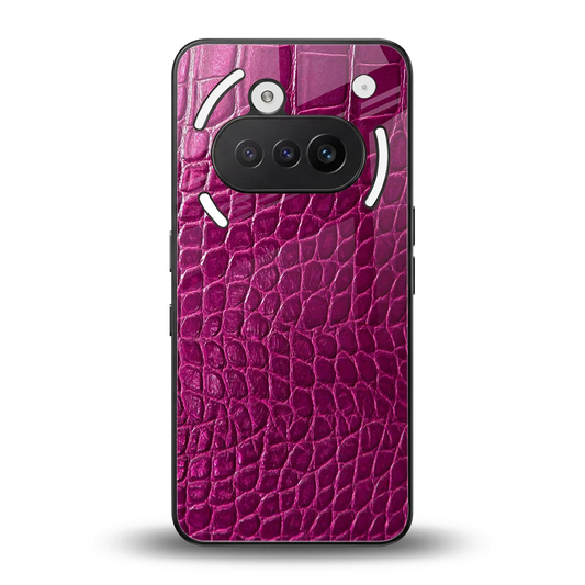 Croco Pink back phone cover | glass case for nothing phone 3a