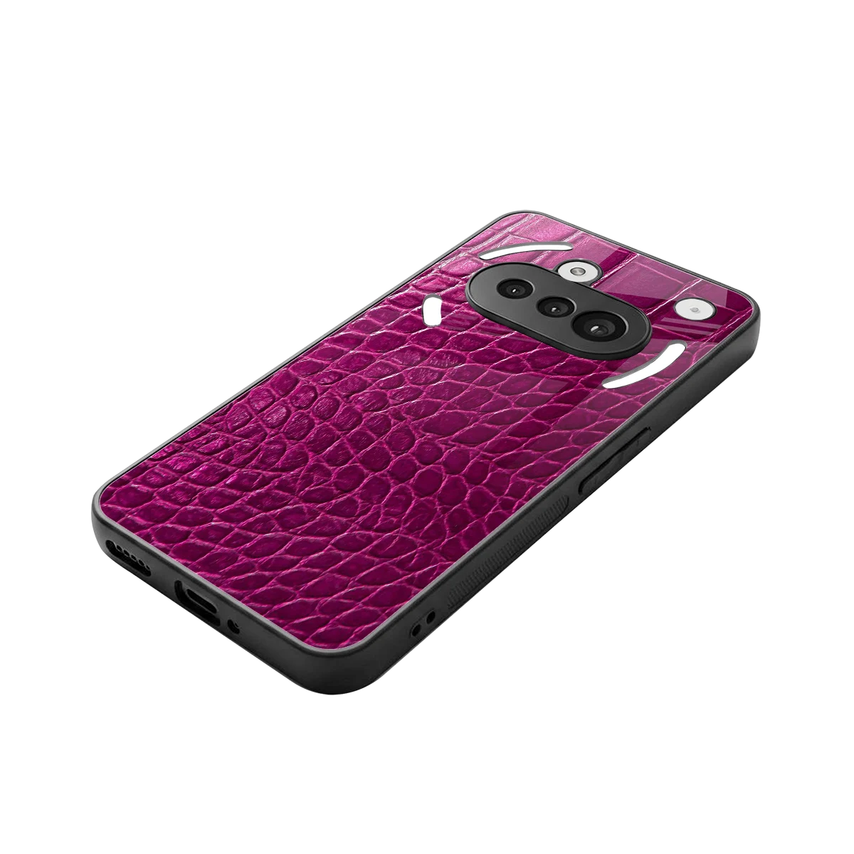 Croco Pink stylish phone case for nothing phone 3a | glossy glass and slim fit