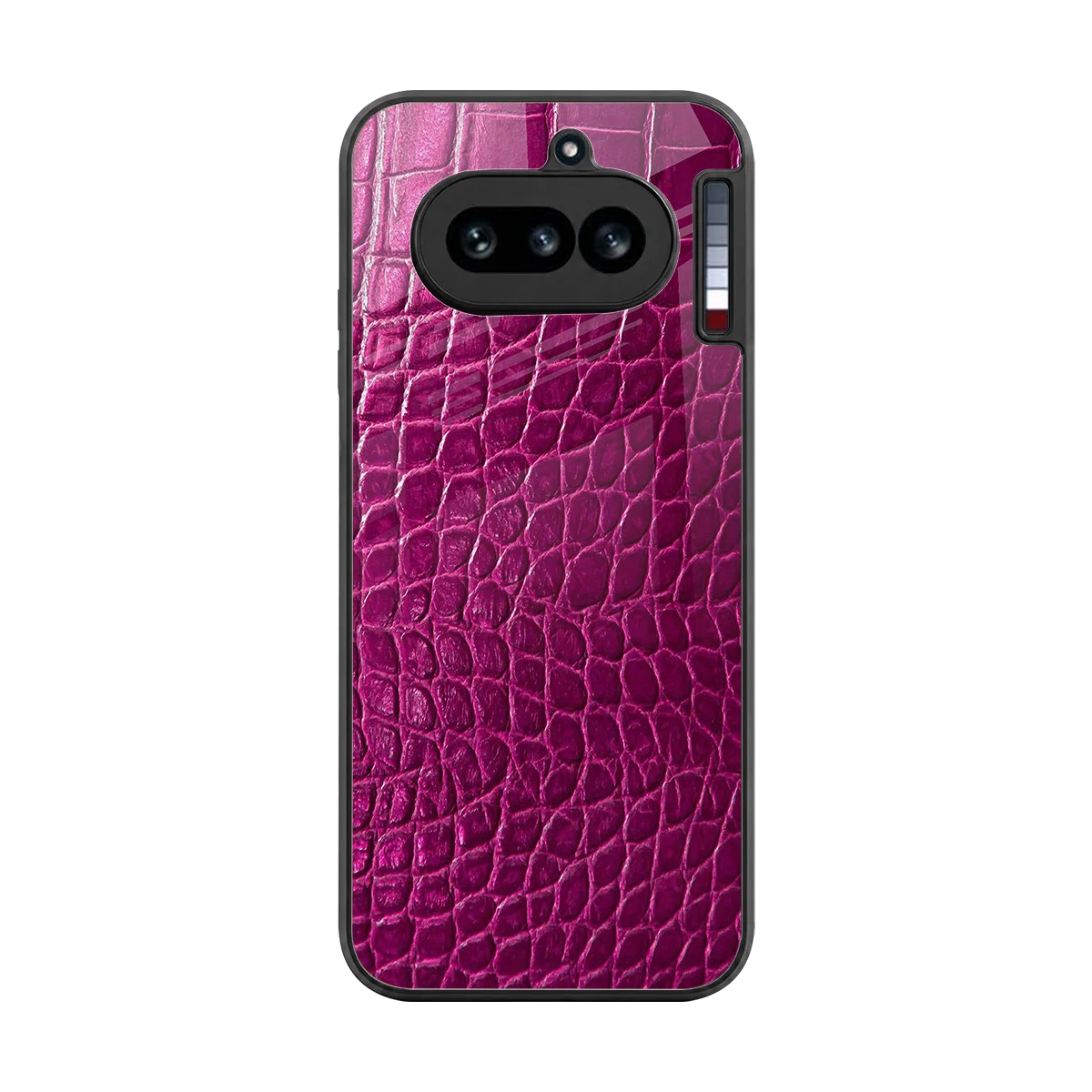 Croco Pink back phone cover | glass case for nothing phone 4a