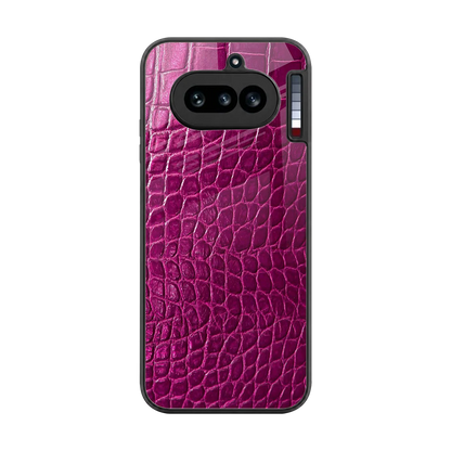 Croco Pink back phone cover | glass case for nothing phone 4a