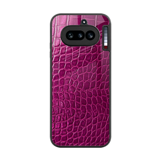 Croco Pink back phone cover | glass case for nothing phone 4a