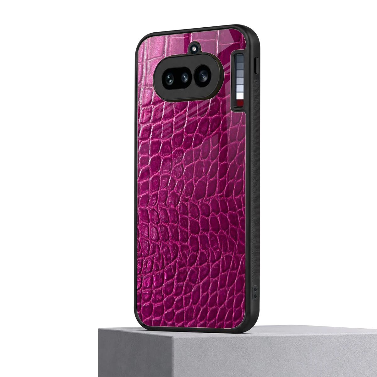 Croco Pink nothing phone 4a mobile cover | shockproof glass phone case