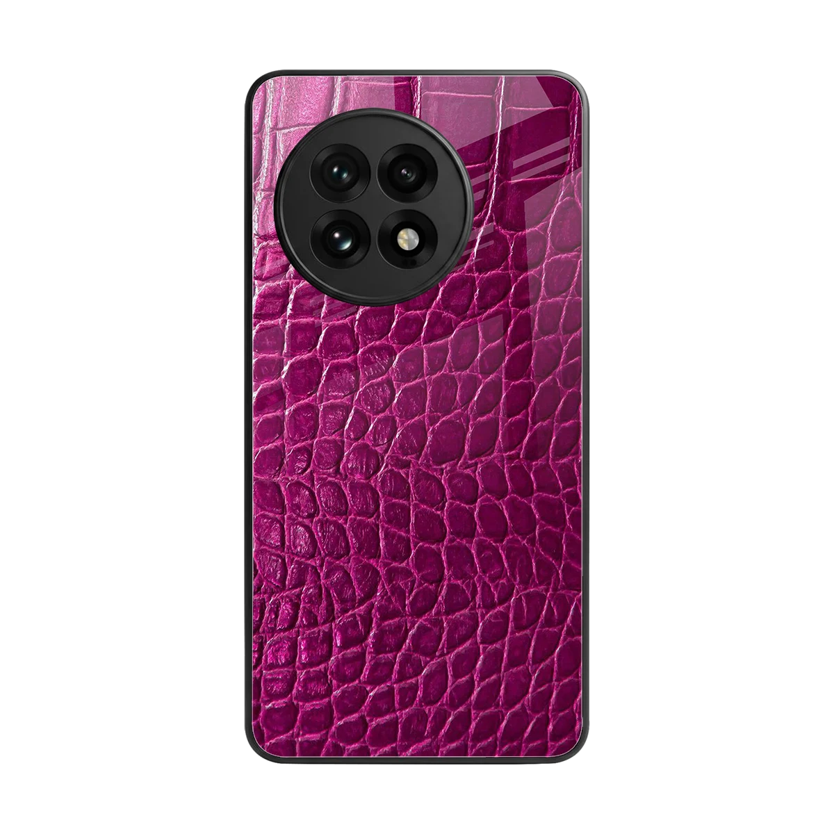 Croco Pink back phone cover | glass case for oneplus 13r