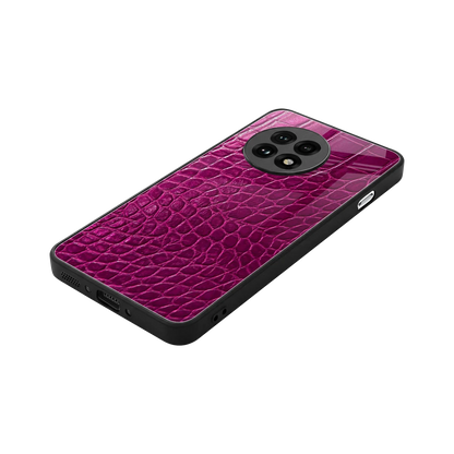 Croco Pink stylish phone case for oneplus 13r | glossy glass and slim fit