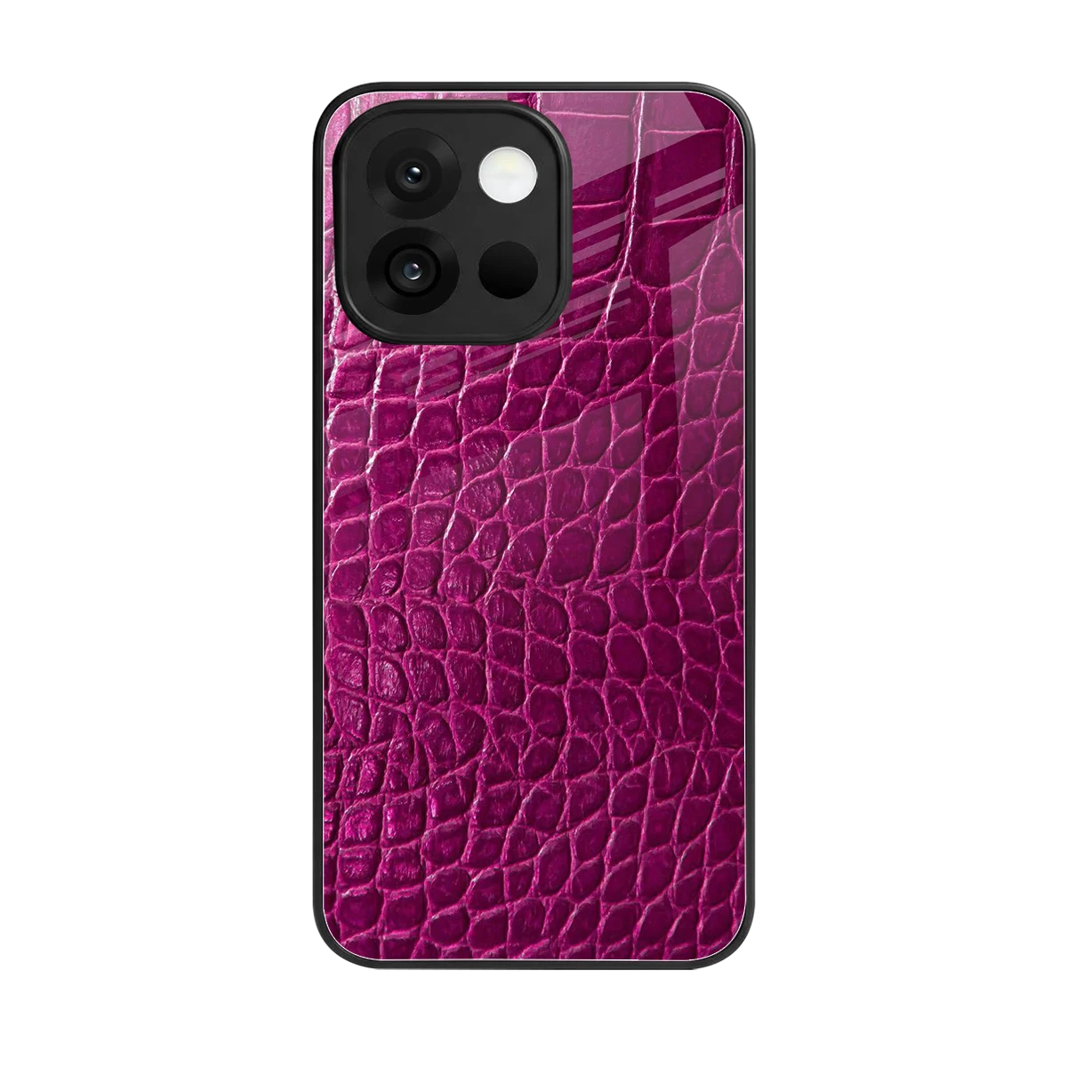 Croco Pink back phone cover | glass case for oneplus 13s