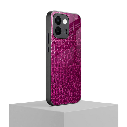 Croco Pink oneplus 13s mobile cover | shockproof glass phone case