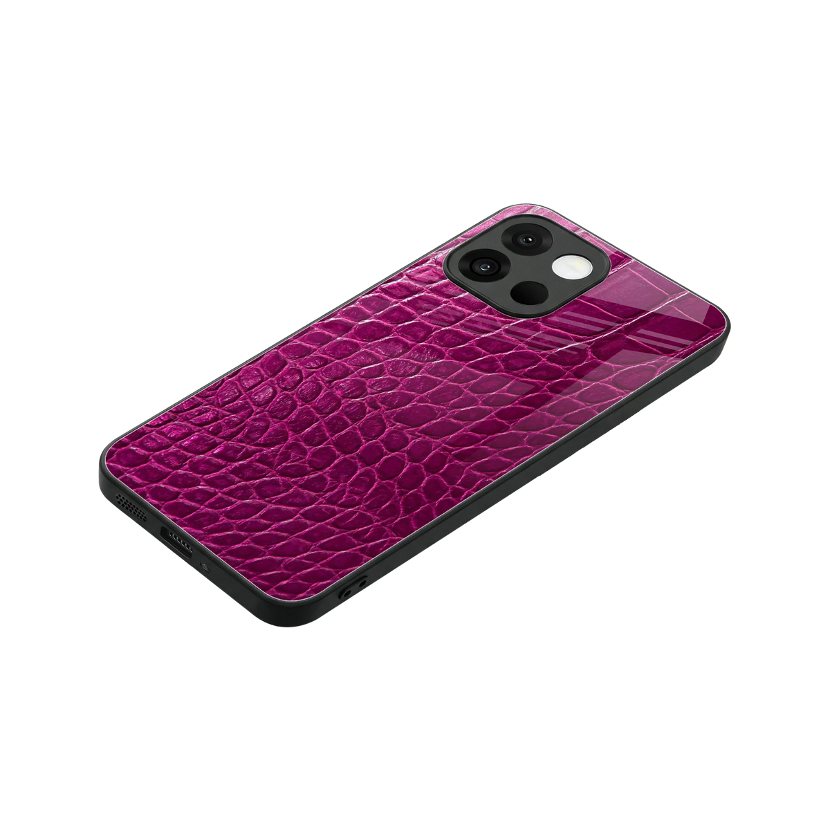 Croco Pink stylish phone case for oneplus 13s | glossy glass and slim fit