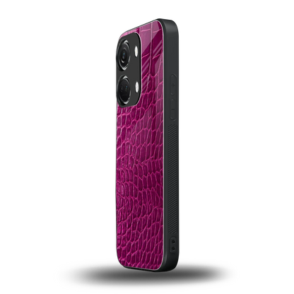Croco Pink oneplus nord 3 mobile cover | shockproof glass phone case