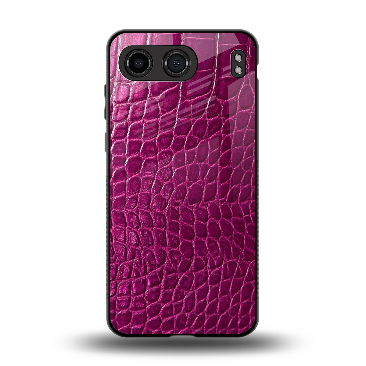 Croco Pink back phone cover | glass case for oneplus nord 4