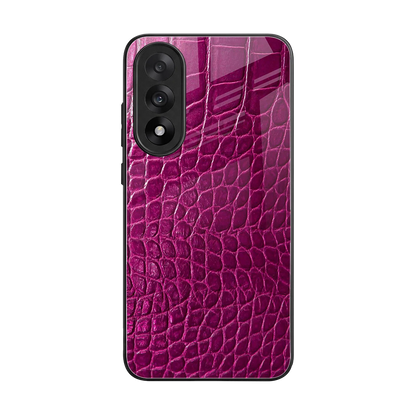 Croco Pink back phone cover | glass case for oneplus nord 5