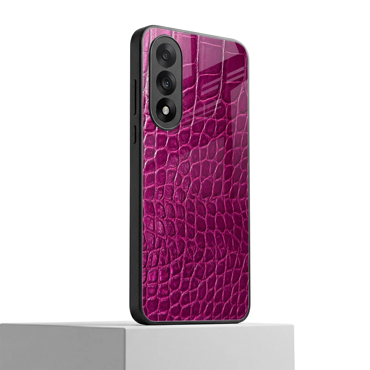 Croco Pink oneplus nord 5 mobile cover | shockproof glass phone case
