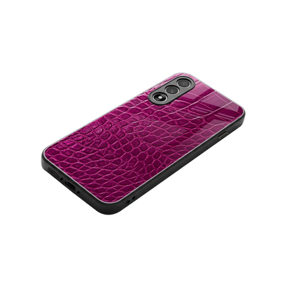 Croco Pink stylish phone case for oneplus nord 5 | glossy glass and slim fit