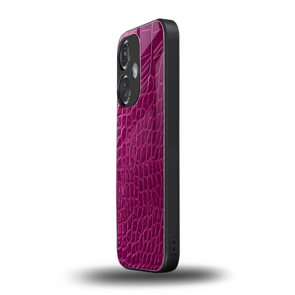 Croco Pink oneplus nord ce 3 mobile cover | shockproof glass phone case