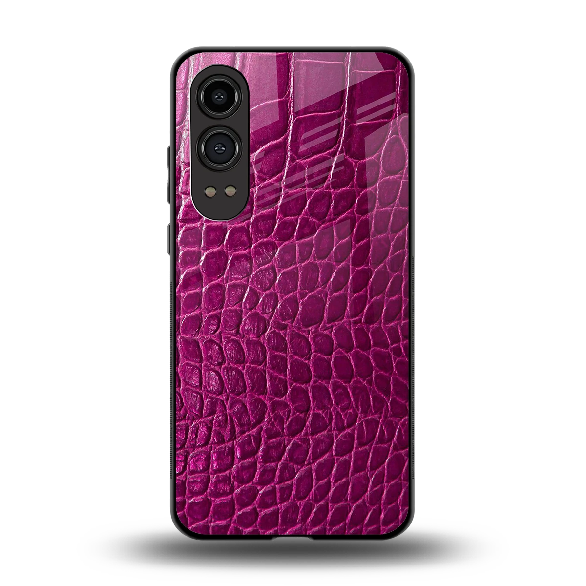 Croco Pink back phone cover | glass case for oneplus nord ce 4 lite
