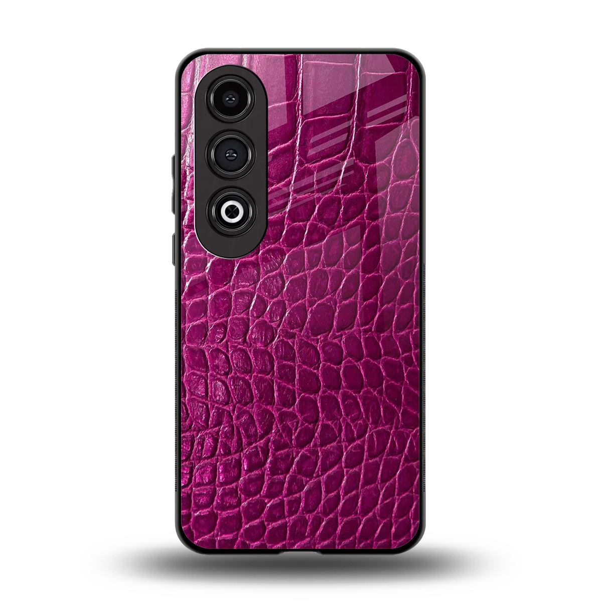 Croco Pink back phone cover | glass case for oneplus nord ce 4