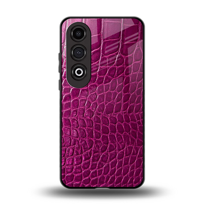 Croco Pink back phone cover | glass case for oneplus nord ce 4