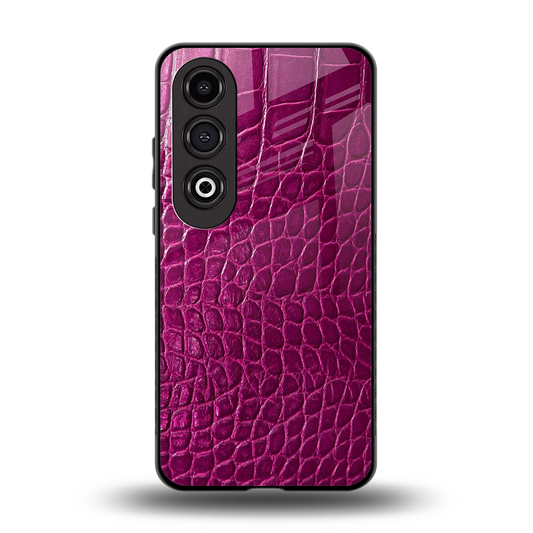 Croco Pink back phone cover | glass case for oneplus nord ce 4