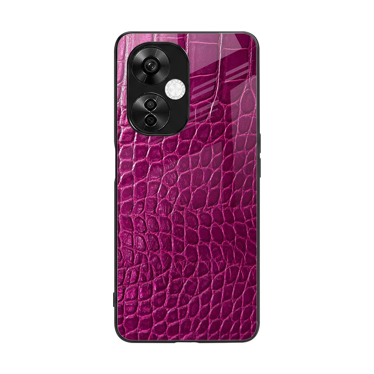 Croco Pink back phone cover | glass case for oneplus nord ce 3 lite