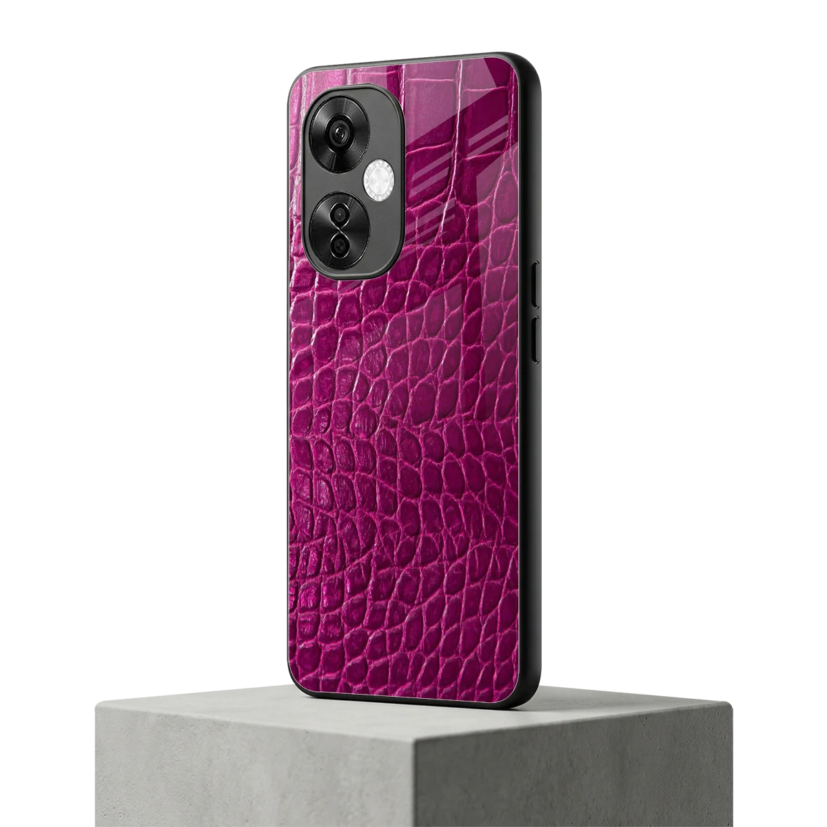 Croco Pink oneplus nord ce 3 lite mobile cover | shockproof glass phone case