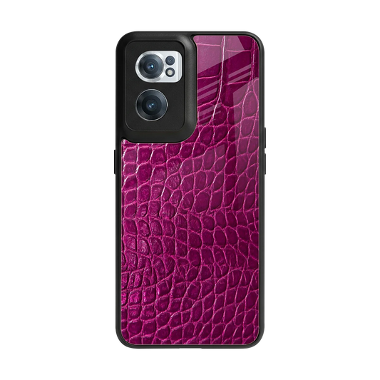 Croco Pink back phone cover | glass case for oneplus nord ce 2