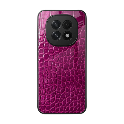 Croco Pink back phone cover | glass case for oppo f29 5g