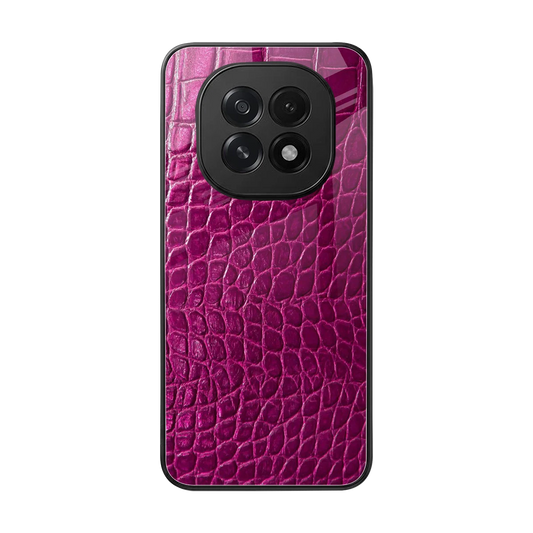 Croco Pink back phone cover | glass case for oppo f29 5g