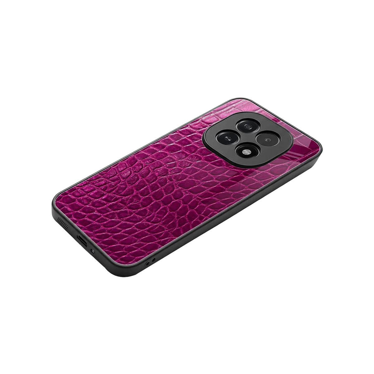 Croco Pink stylish phone case for oppo f29 5g | glossy glass and slim fit