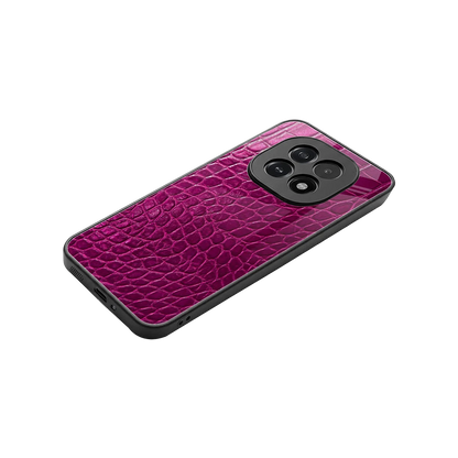Croco Pink stylish phone case for oppo f29 5g | glossy glass and slim fit
