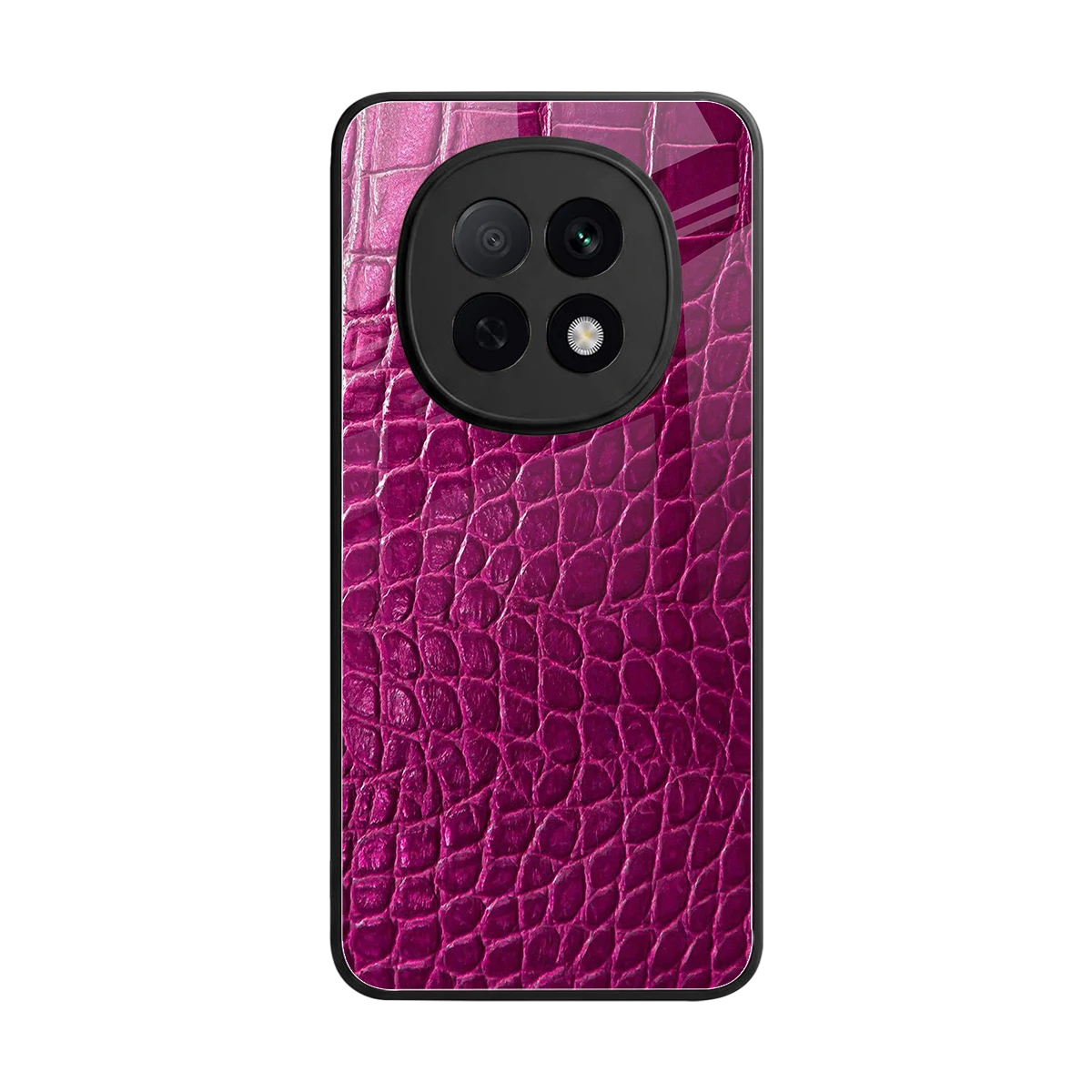 Croco Pink back phone cover | glass case for oppo f29 pro 5g