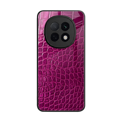 Croco Pink back phone cover | glass case for oppo f29 pro 5g