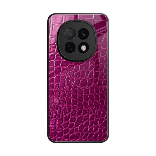 Croco Pink back phone cover | glass case for oppo f29 pro 5g