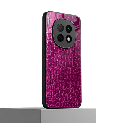 Croco Pink oppo f29 pro 5g mobile cover | shockproof glass phone case