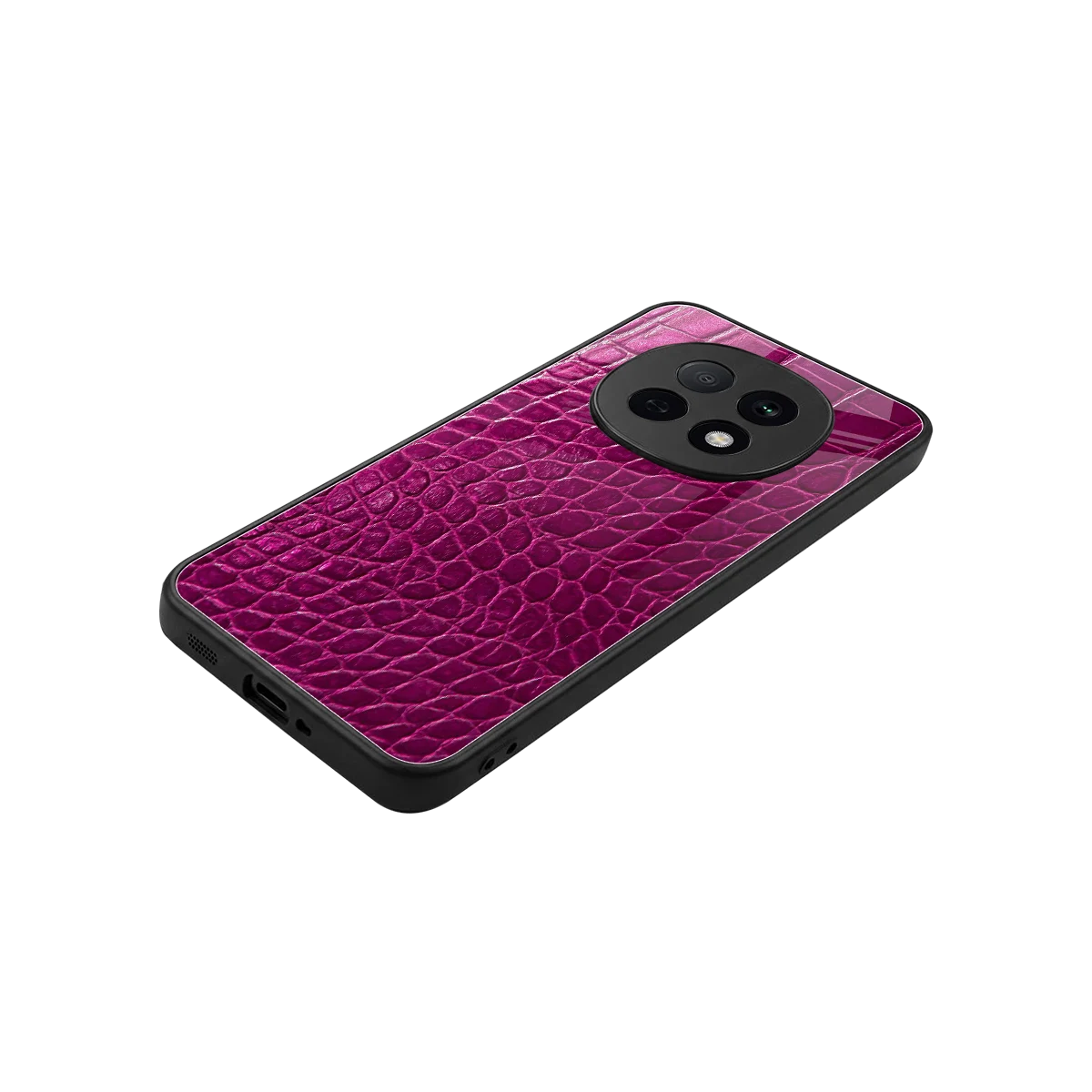 Croco Pink stylish phone case for oppo f29 pro 5g | glossy glass and slim fit