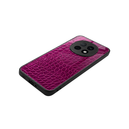 Croco Pink stylish phone case for oppo f29 pro 5g | glossy glass and slim fit