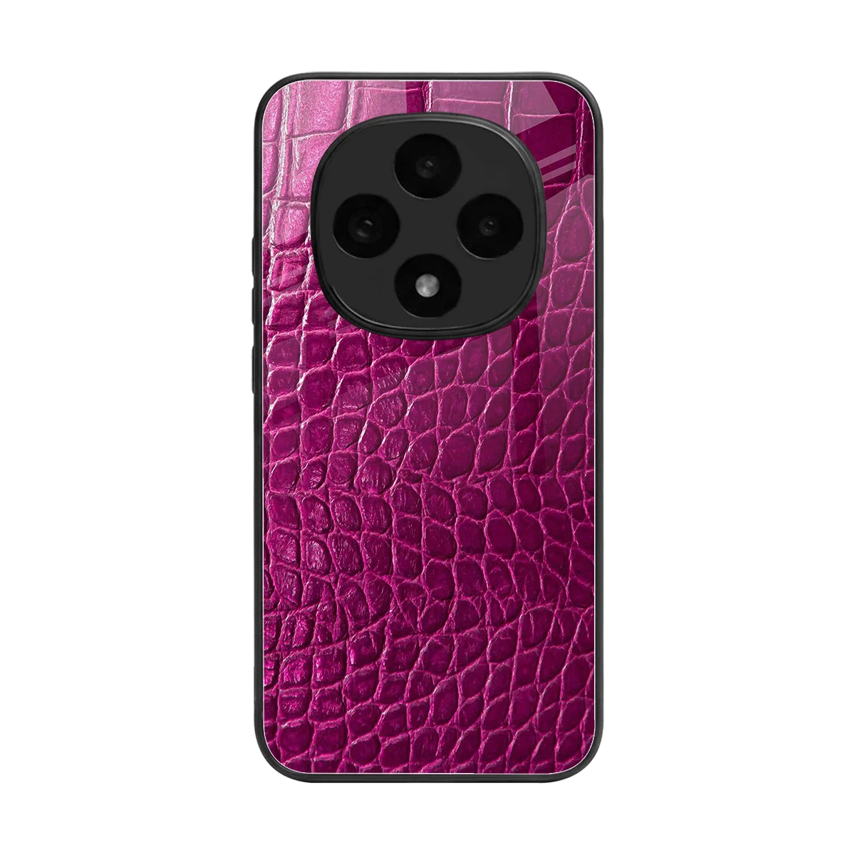 Croco Pink back phone cover | glass case for oppo f31 pro 5g