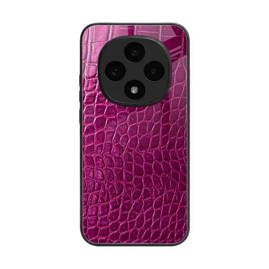 Croco Pink back phone cover | glass case for oppo f31 pro 5g
