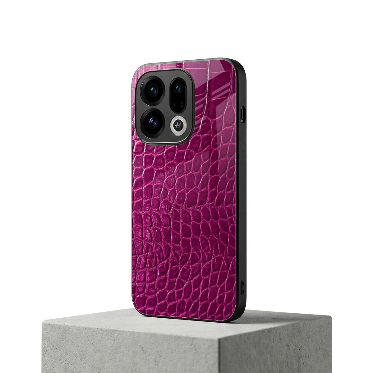 Croco Pink oppo find x9 mobile cover | shockproof glass phone case