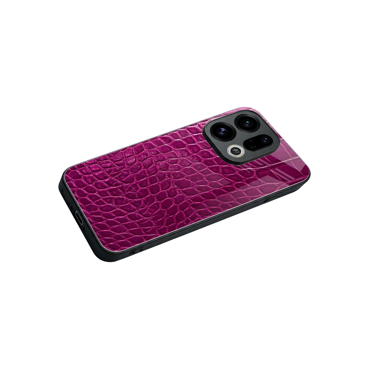 Croco Pink stylish phone case for oppo find x9 | glossy glass and slim fit